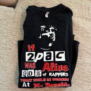 2pac Tee shirt XL Black